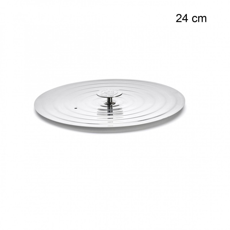 Couvercle universel en inox pour poêles Diamètre:24 cm