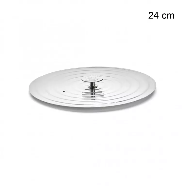 Couvercle universel en inox pour poêles Diamètre:24 cm