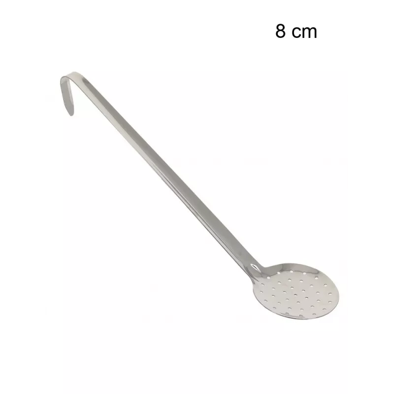 Écumoire inox monobloc Taille:Ø 8cm - L. manche 28 cm