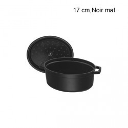 Cocotte Ovale Diamètre:17 cm Couleur:Noir mat