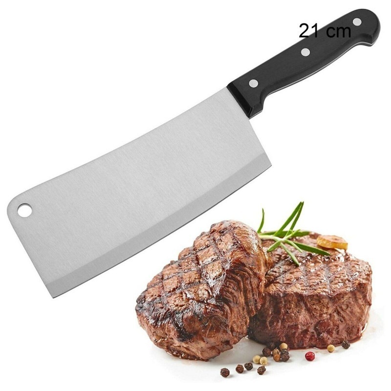 Couperet de cuisine en inox Longueur de lame:21 cm