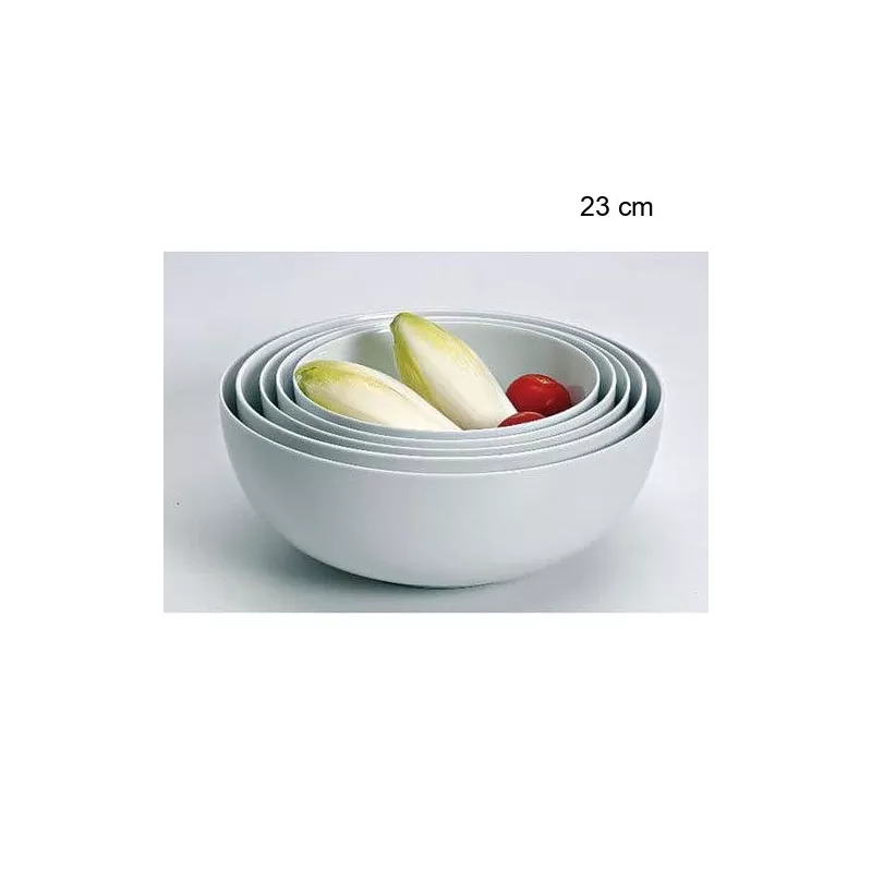 Saladier boule en porcelaine blanche Sahara Diamètre:23 cm