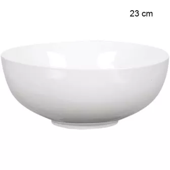 Saladier boule en porcelaine blanche Sahara Diamètre:23 cm