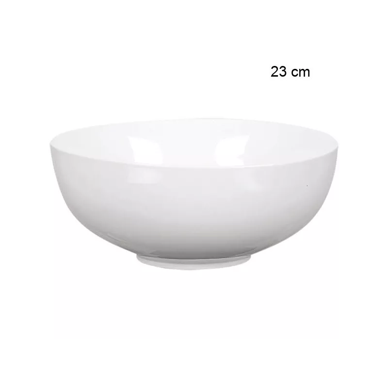 Saladier boule en porcelaine blanche Sahara Diamètre:23 cm