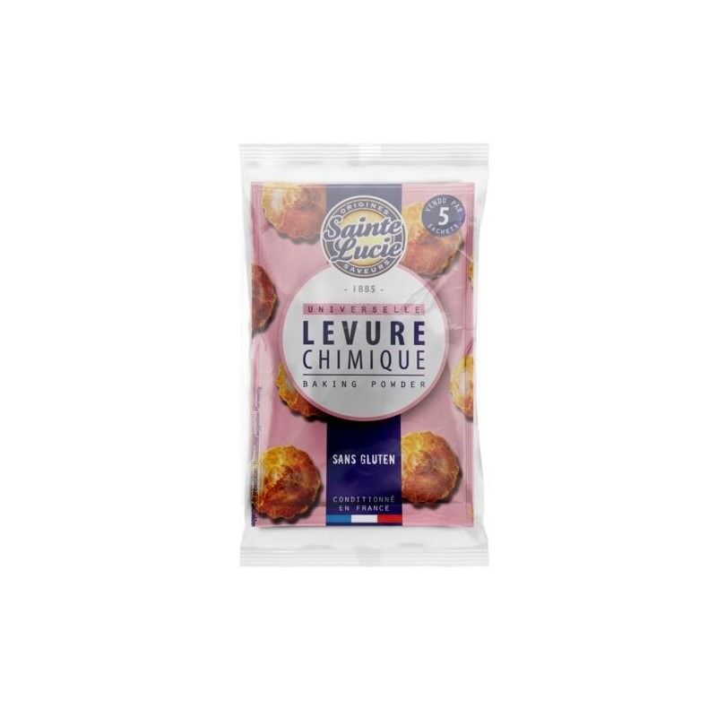 Levure Chimique Sans Gluten - Lot de 10 Sachets 