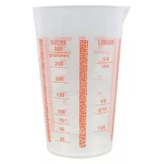  Mesure Verre 250ml en Polypropylène 