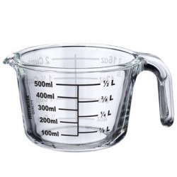 Godet de mesure, verre borosilicate, 0,5 l 