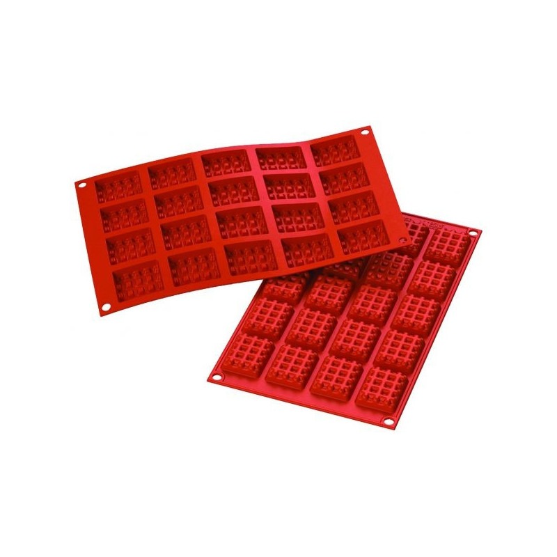 Moule 20 Mini Gaufres en Silicone  