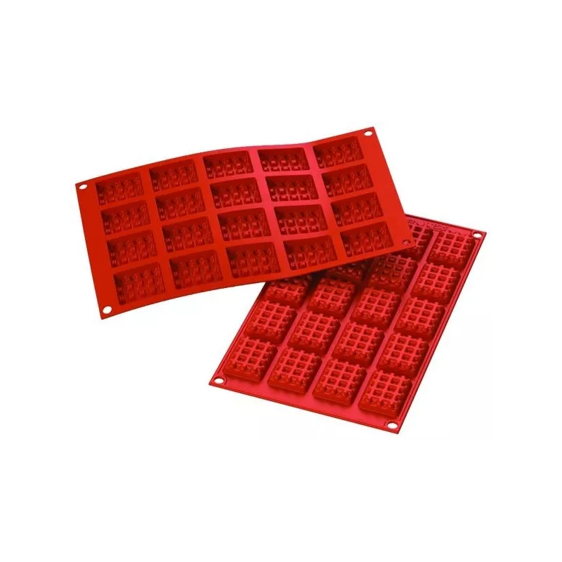 Moule 20 Mini Gaufres en Silicone  