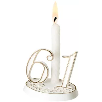 Bases Blanches pour Bougie et Année de Naissance 