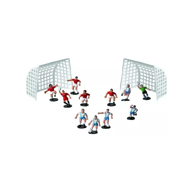 Ensemble de Joueurs de Football - 11 Joueurs + 2 Cages de But  