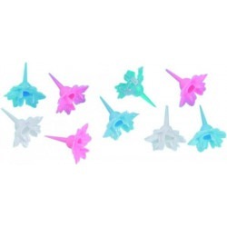 Bobèche Fleurette Plastique Blanche - Paquet de 144  