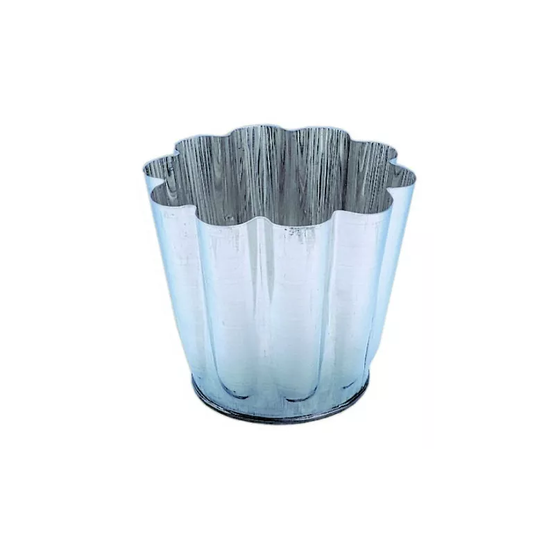 Moule à Brioche Picarde Battue en Fer Blanc - Ø 16,5 cm x h 14 cm  