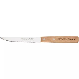 Couteau à Steak Classic Pro - Lame Double Crantage en Hêtre 