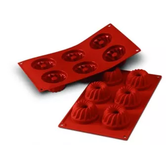 Moule 6 Rosaces/Kougloffs en Silicone  