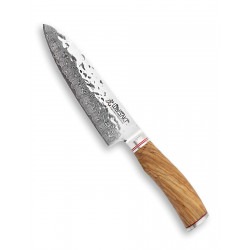 Couteau Santoku alvéolé lame 17cm Damas VG10 