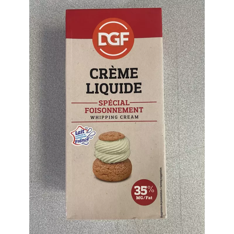 Crème liquide UHT 35% 1L DGF – Chantilly, ganache, cuisine