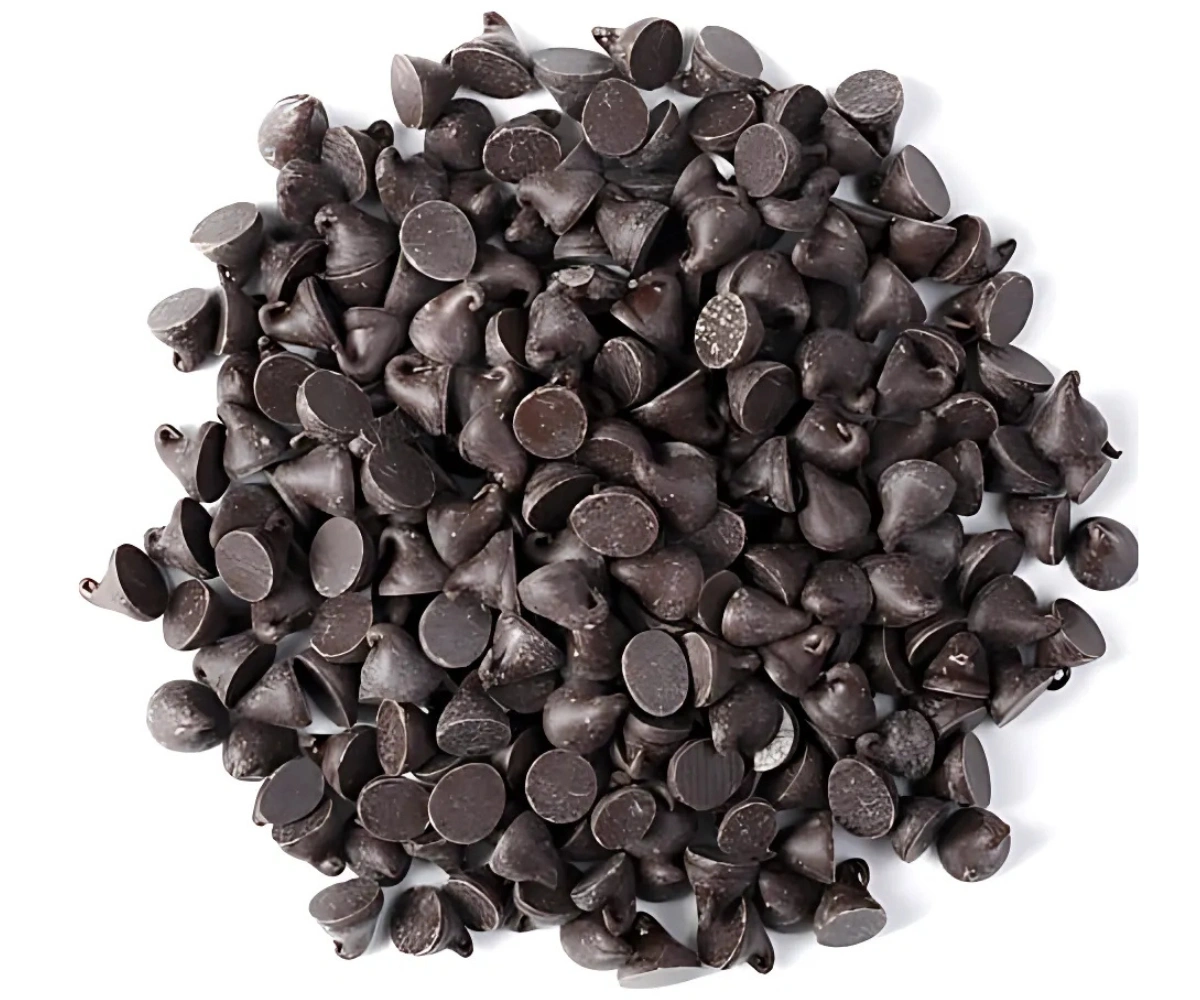 Pépites de chocolat noir pour garnir le Chinois aux pépites de chocolat