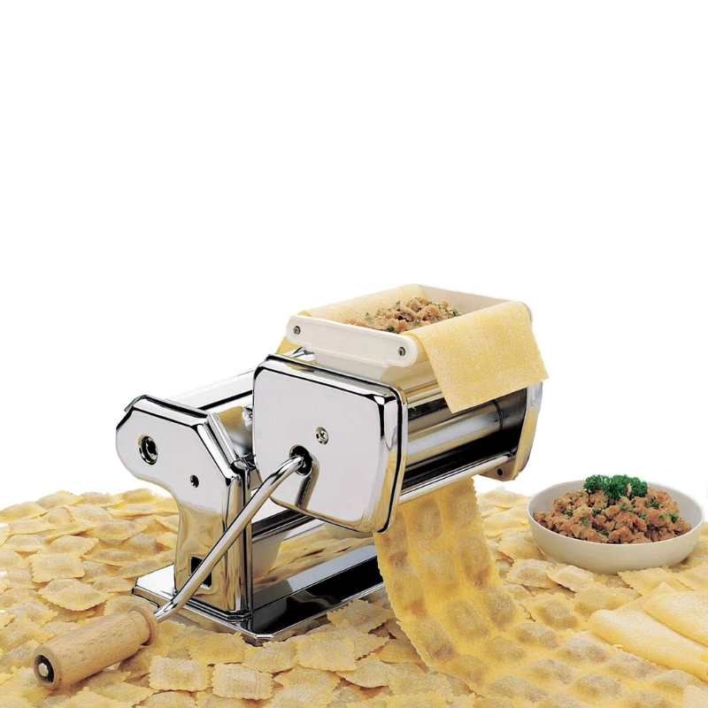 Accessoire à raviolis pour machine à pâtes IMPERIA et CRISTEL avec pâte fraîche farcie