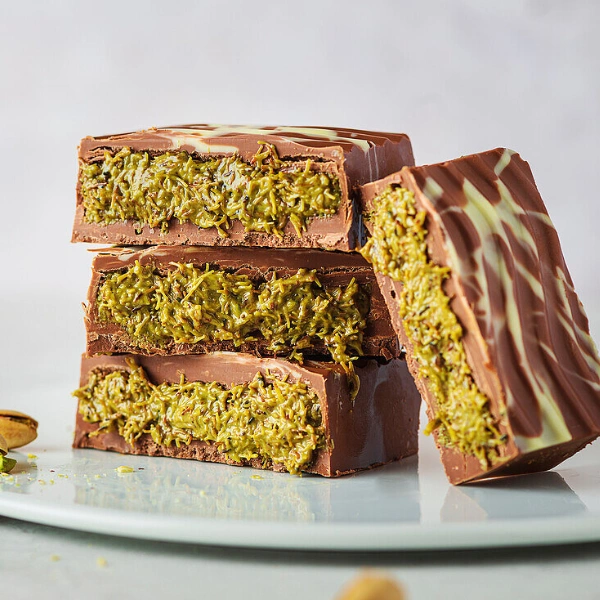Chocolat Dubaï fourré à la pâte de pistache Cresco, alliance gourmande et raffinée