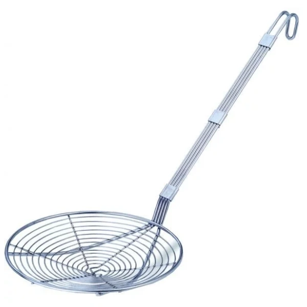 Écumoire en maillage large inox pour friture et égouttage rapide