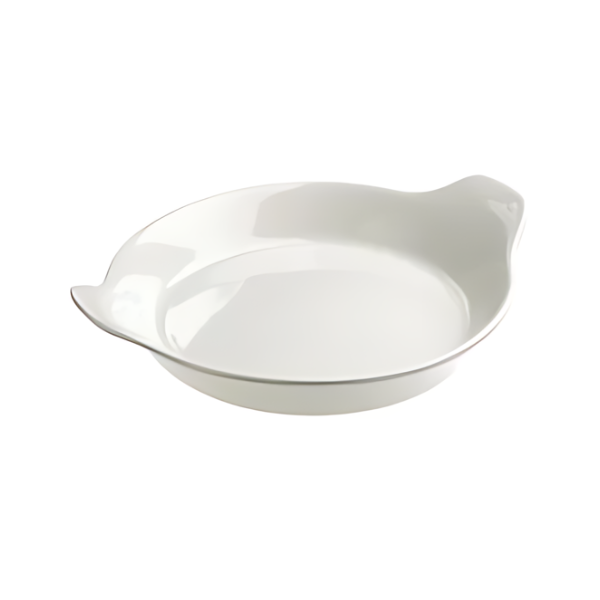 Plat à oreilles en porcelaine Girard 17 x 20,5 cm