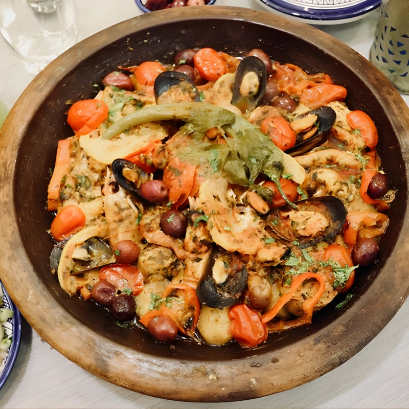 Tajine tunisien plat traditionnel cuisson maison cuisine tunisienne authentique