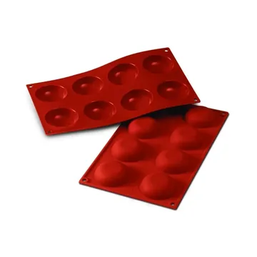 Moules en silicone rouges pour pâtisserie, entremets et desserts individuels